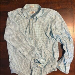 Peter Millar Light Blue Checkered Shirt